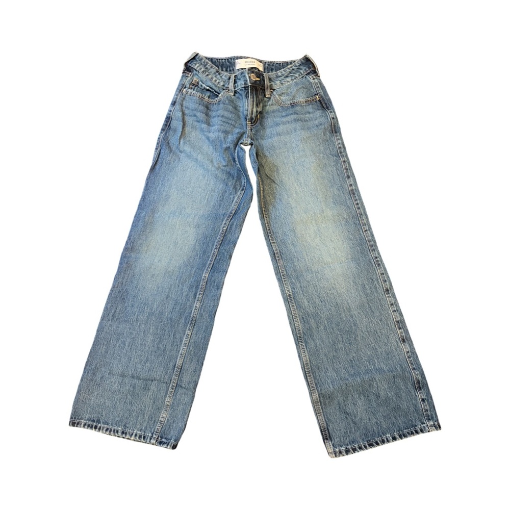 Hollister Curvy Low Rise Baggy Blue Jeans - Picture 3 of 4